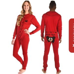 ❤️Lazy One Red Bear Bum Men's Flap Jacks